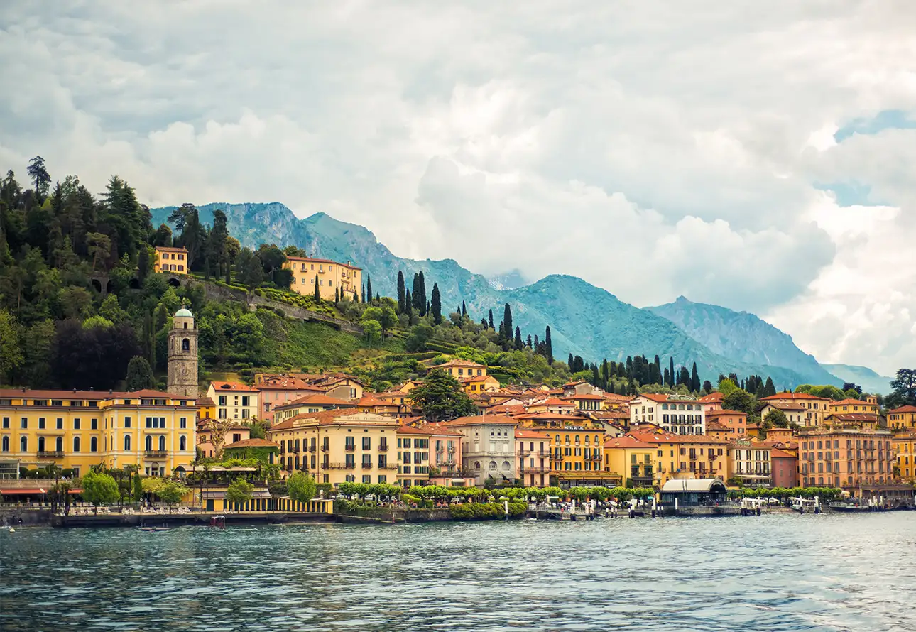 Bellagio town from lake view